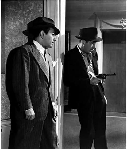 Humphrey Bogart Chuck Martin rolünde George Raft rolünde Cliff Taylor Görünmez Çizgiler 8 x 10 inç Fotoğraf
