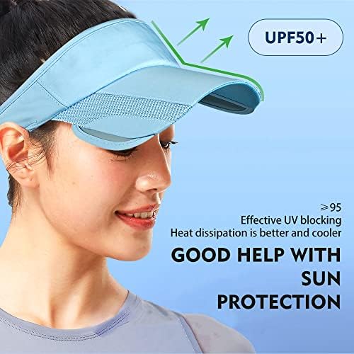 Güneşlikler Kadınlar için Ayarlanabilir Geri Çekilebilir Geniş Ağız plaj şapkası Golf Siperliği UV Koruma güneş şapkası