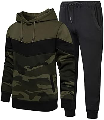 Eşofman Erkekler için Uzun Kollu 2 Parça Hoodie Sweatpants eşofman takımı Rahat Rahat koşu kıyafetleri 103