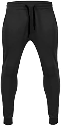 Erkek Katı İki Parçalı Kapşonlu Uzun Kollu Rahat Moda Fermuarlı Cebi Ceket İpli Eşofman Erkekler için Set Siyah