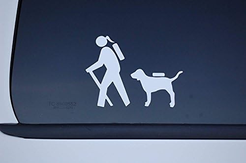 Köpek Sticker Vinil Çıkartmaları ile iki Yürüyüşçü Kız beş Yıldızlı Grafik Seti renk SEÇİN!! (2 Paket) 4.75 X 3.5