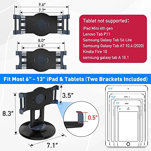 AboveTEK Perakende Kiosk iPad Standı ve Hırsızlığa Karşı Kilitleme Tablet Standı Tutucu-360/320 POS Döner Kilitlenebilir