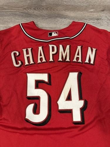 Aroldis Chapman Cincinnati Reds Oyunu Kullanılmış Yıpranmış Forma MLB Auth 2015 Los Rojos - MLB Oyunu Kullanılmış