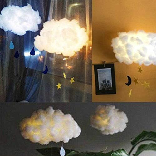 YALAZ DIY pamuk bulut ışık, yaratıcı el yapımı bulut lamba yüzen bulutlar gece ışık için bebek çocuk yatak odası