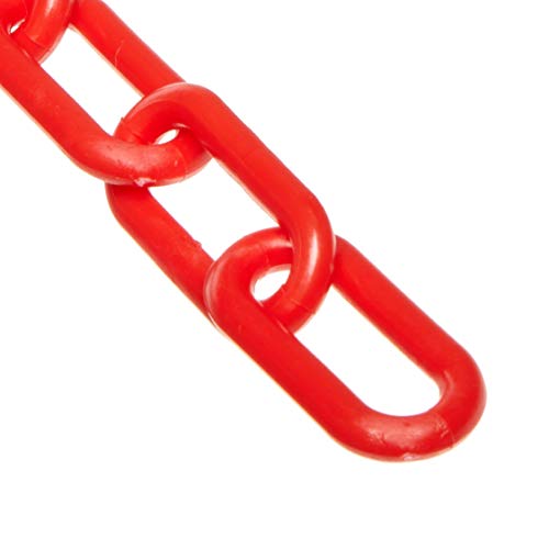 Mr. Chain Plastik Bariyer Zinciri, Kırmızı, 2 inç Bağlantı Çapı, 500 Fit Uzunluk (50005-500)